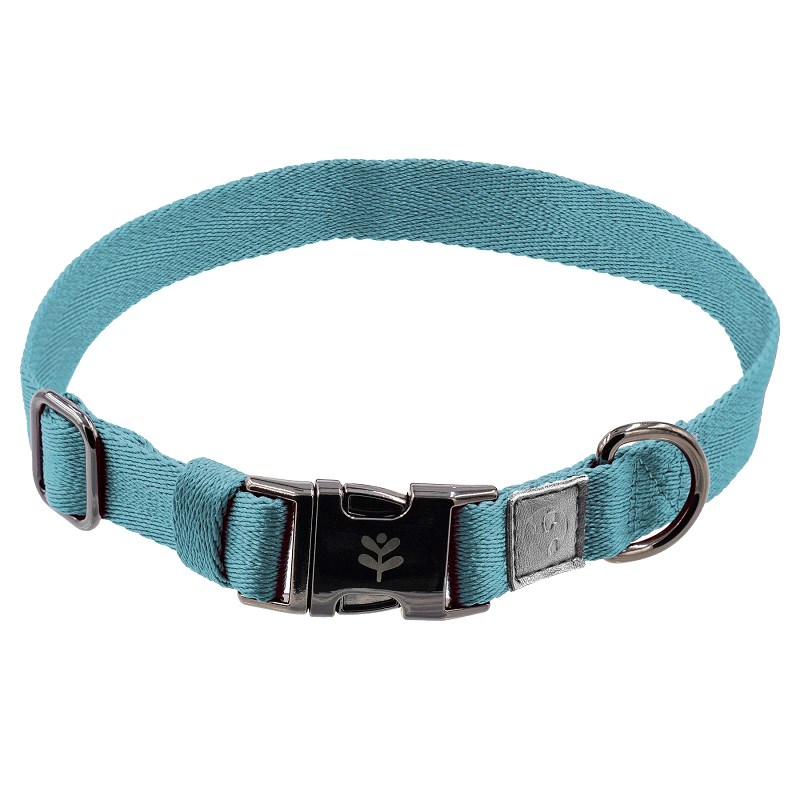 Sotnos Adjustable Flat Weave Eco Collar Teal - X-Small (16-21cm)