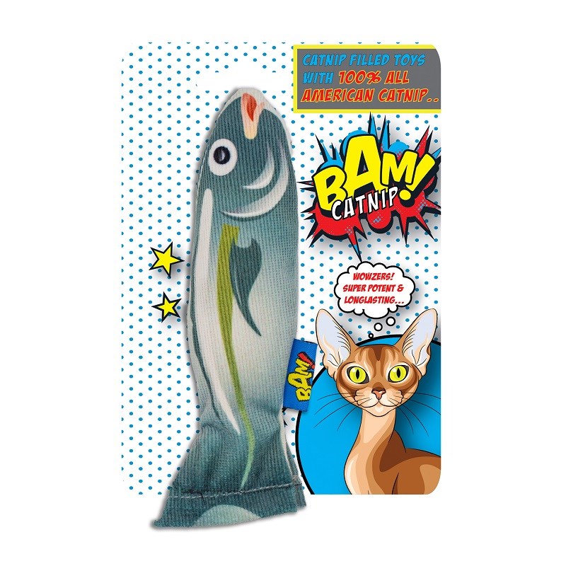 BAM! Catnip Filled Fish Toy