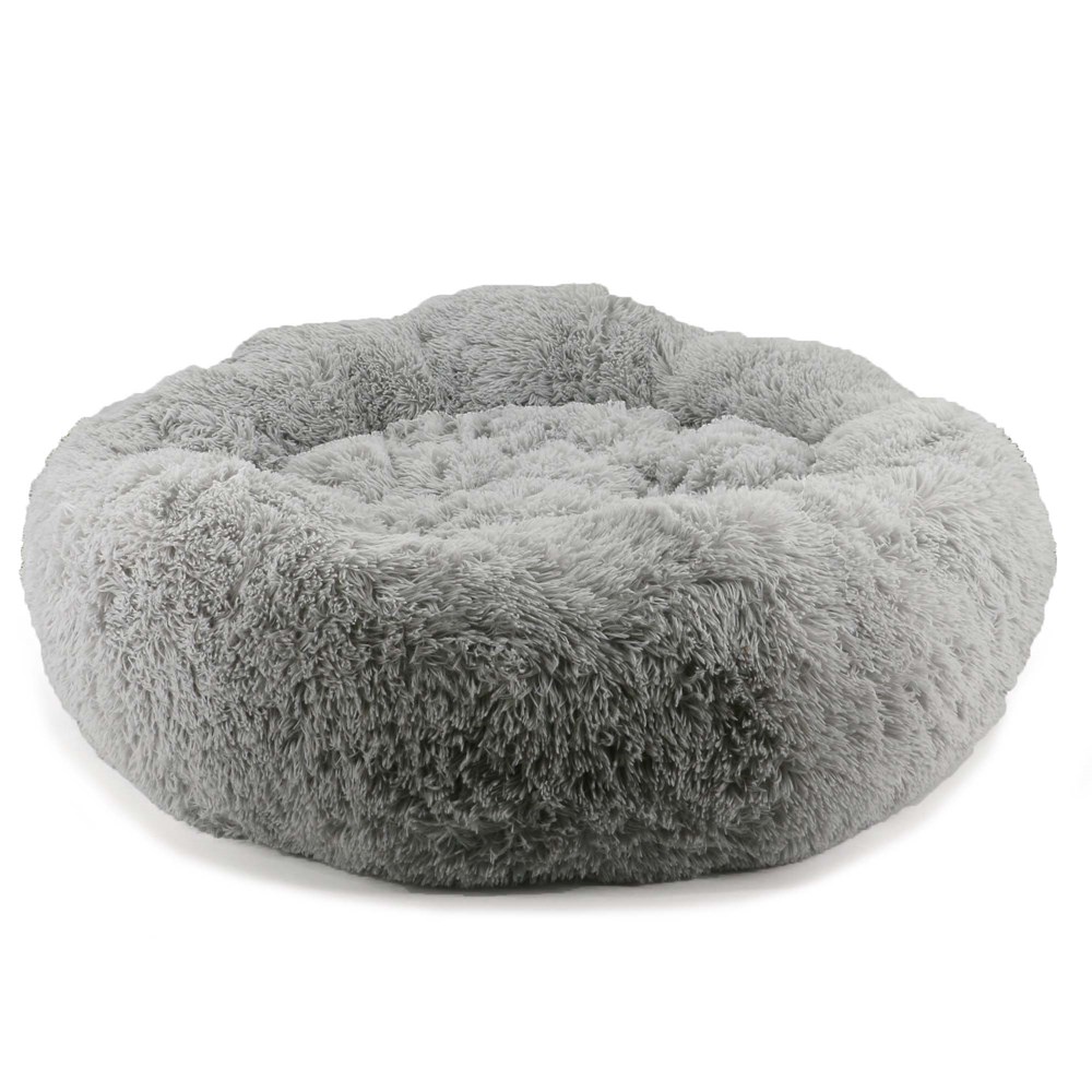 Super Plush Donut Bed 100cm - Grey - Soft Dog Beds - Farm & Pet Place