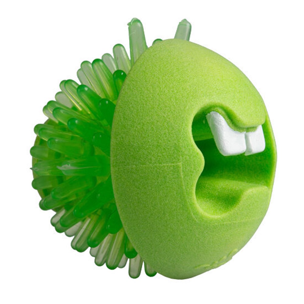 Rogz Fred Medium Treat Ball - Green 2½" x 1