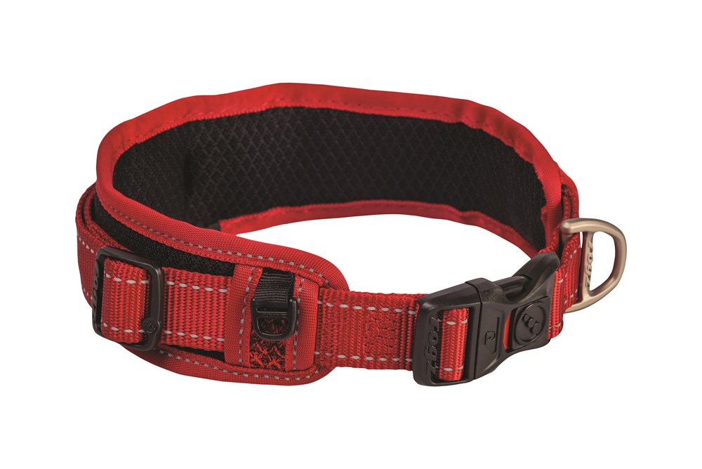 Rogz Classic Padded Collar Red  - X-Large (37-54cm)