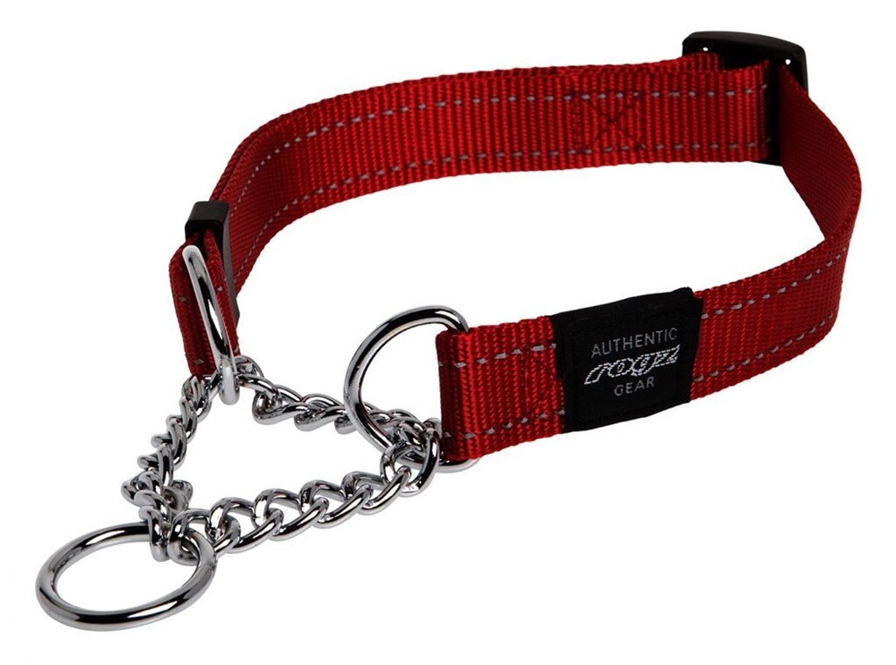 Rogz Control Chain Collar Red - X-Large (50-70cm)