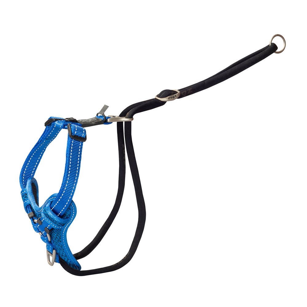 Rogz Stop Pull Harness Blue - Large (45-75cm)