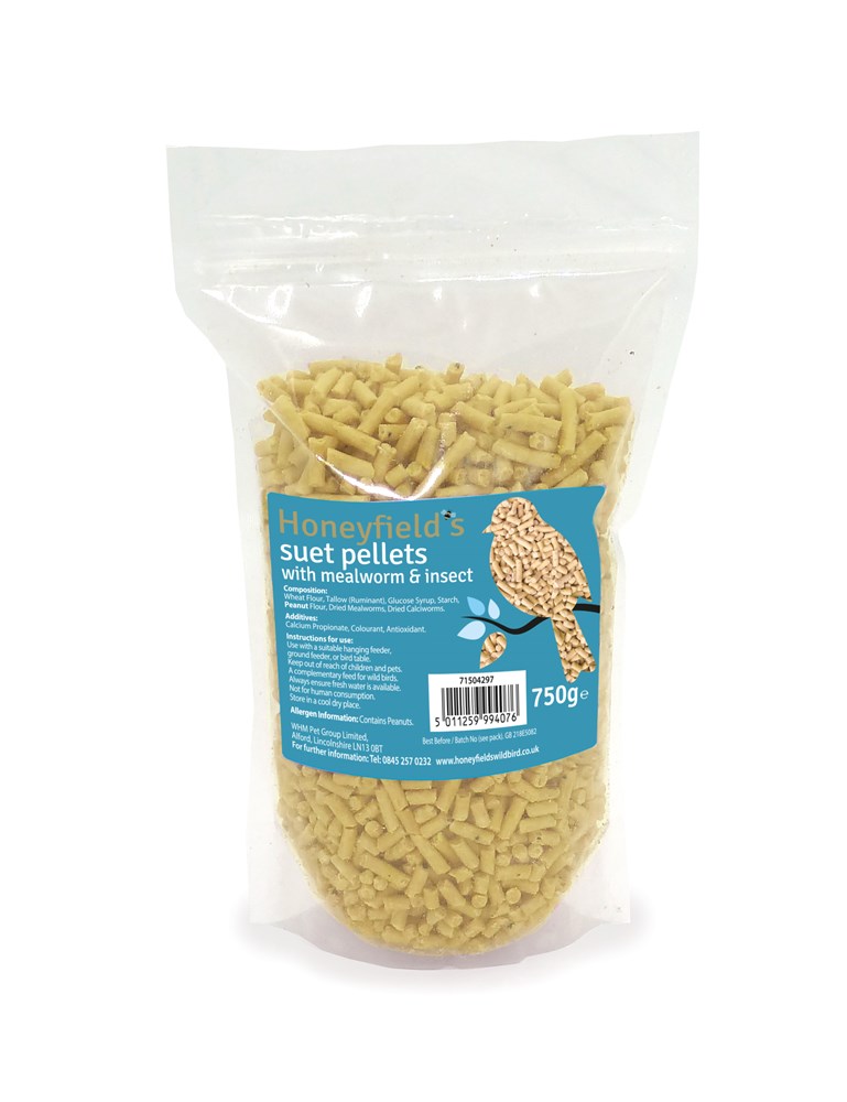 Honeyfields Suet Pellet With Mealworm & Insects - 550g