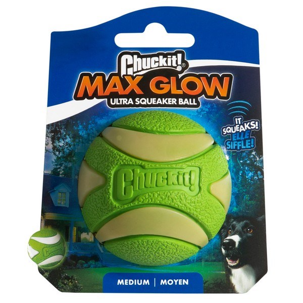 Chuckit! Max Glow Ultra Squeaker - Medium (6.3cm)