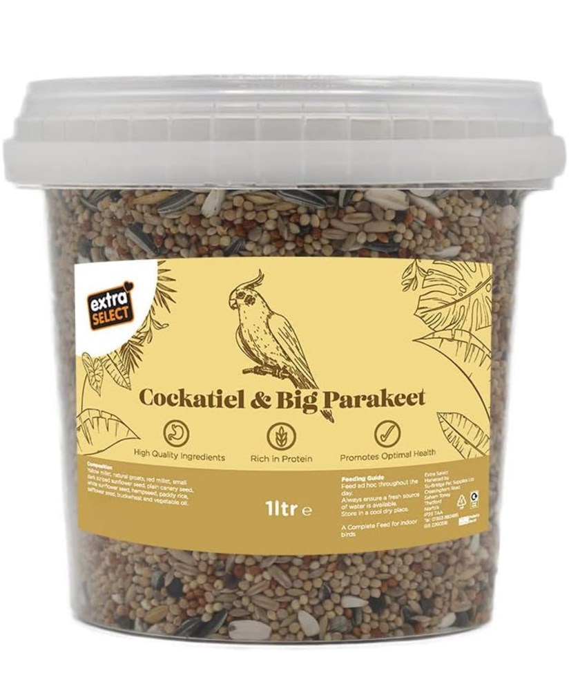 Extra Select Cockatiel & Big Parakeet Bucket 1L