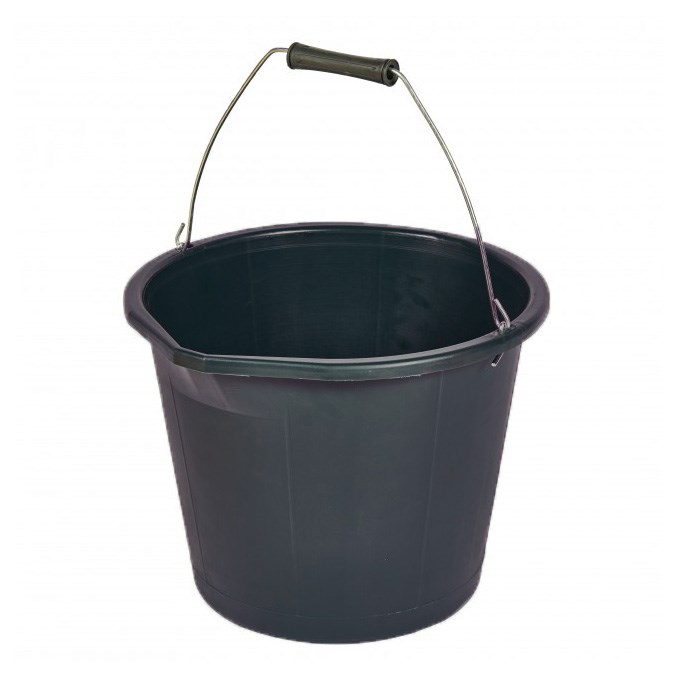 3 gallon stable bucket - black