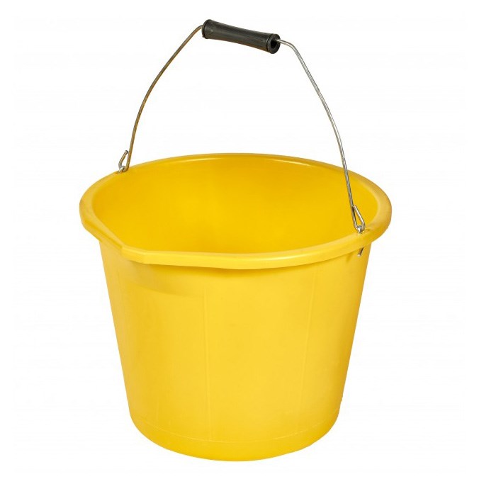 3 gallon stable bucket - yellow