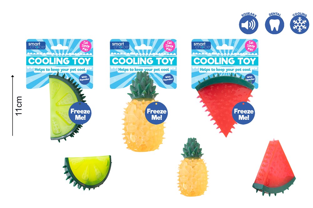Summer Cooling Fruit Rubber Dog Toy