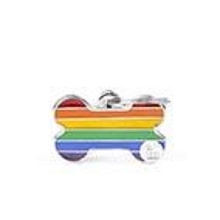 Rainbow Collection - Small Bone Rainbow Tag