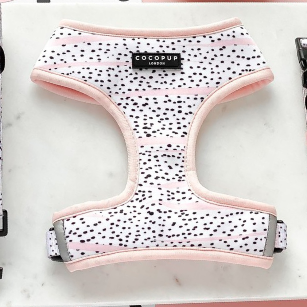 Cocopup Pink Dalmatian Harness Medium
