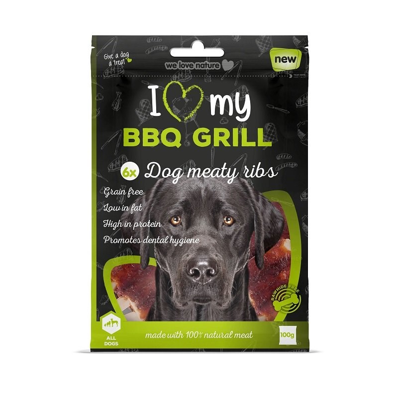 I Love My Pets BBQ Grill - Meaty Ribs 6 Pack 100g