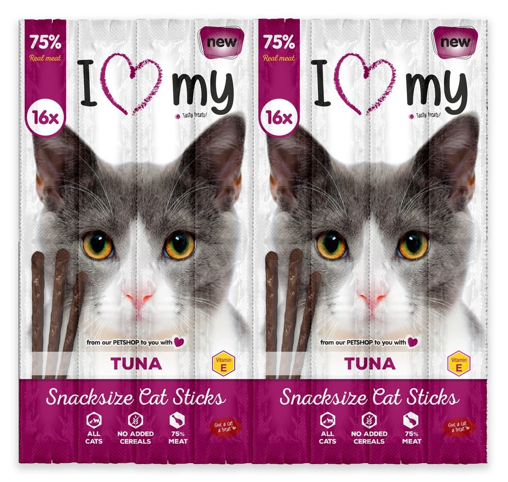 I Love My Pets Cat Sticks - Tuna - 16 Pack