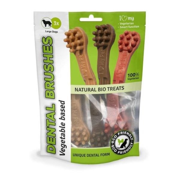 I Love My Pets Toothbrush Dental Treat - Large - 3 Pack