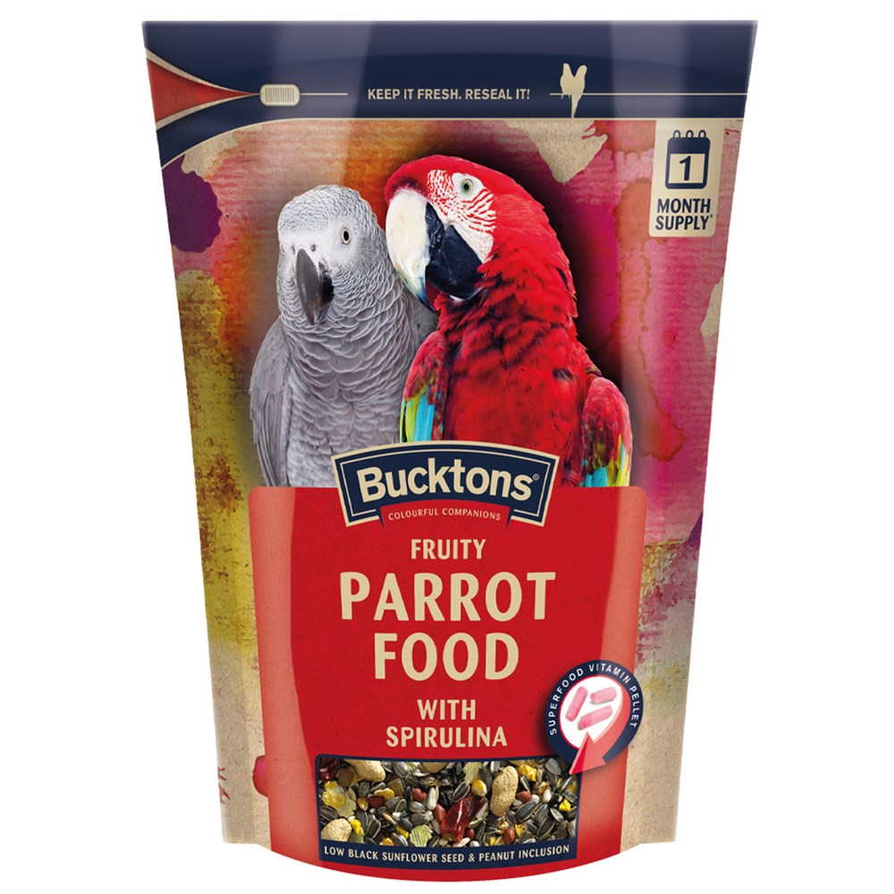 Bucktons Fruity Parrot Food with Spirulina 1.5kg