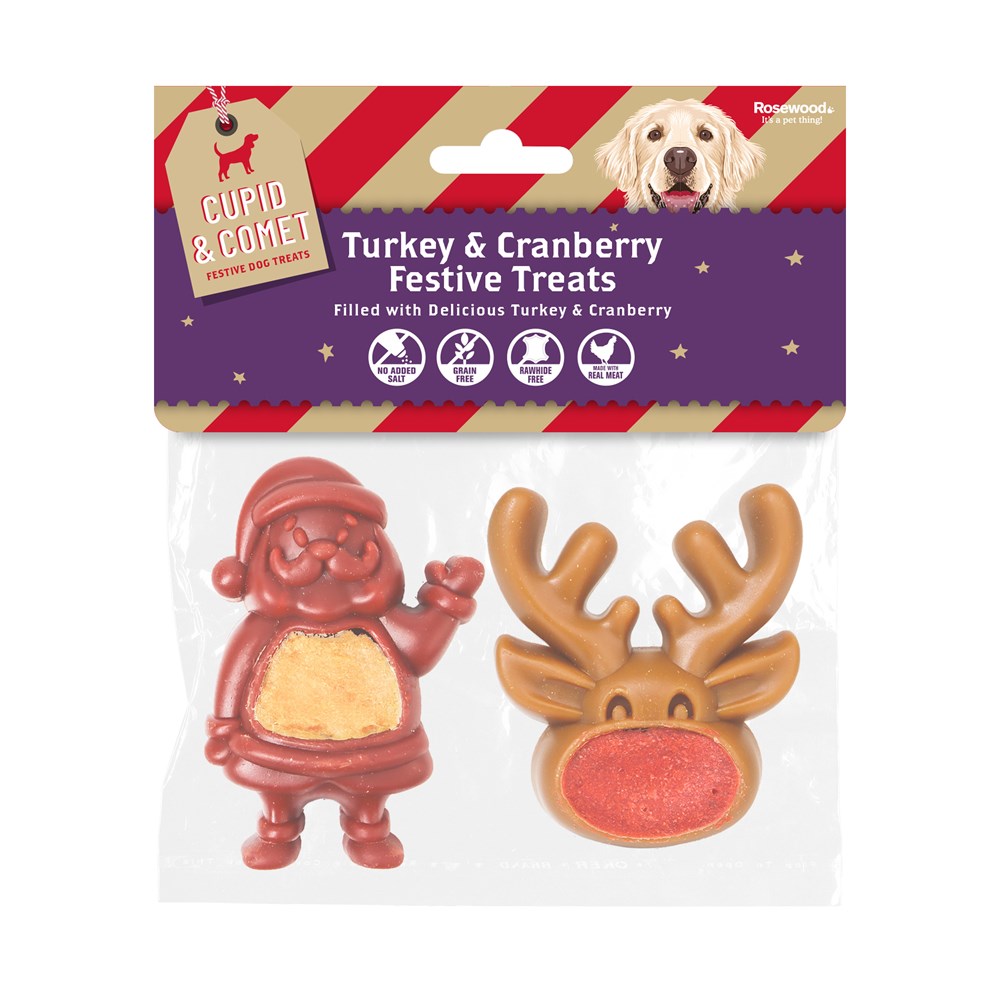 Festive Filled Santa and Reindeer, 100g