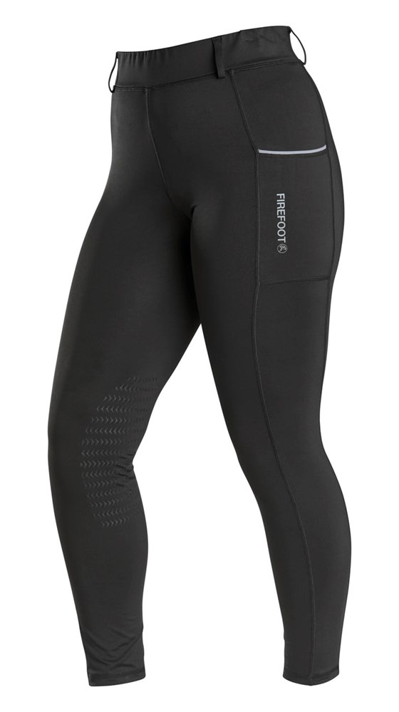 Firefoot Howden Riding Tights Ladies Black/Grey - 24"