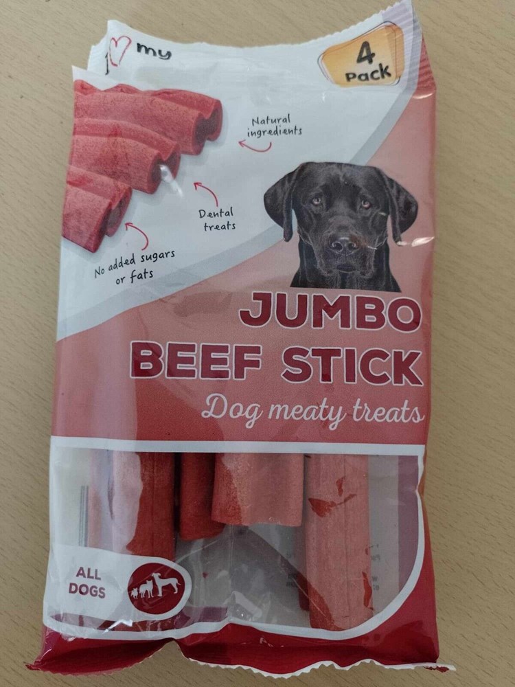 I Love My Pet Jumbo Beef Sticks 4 pk 200g