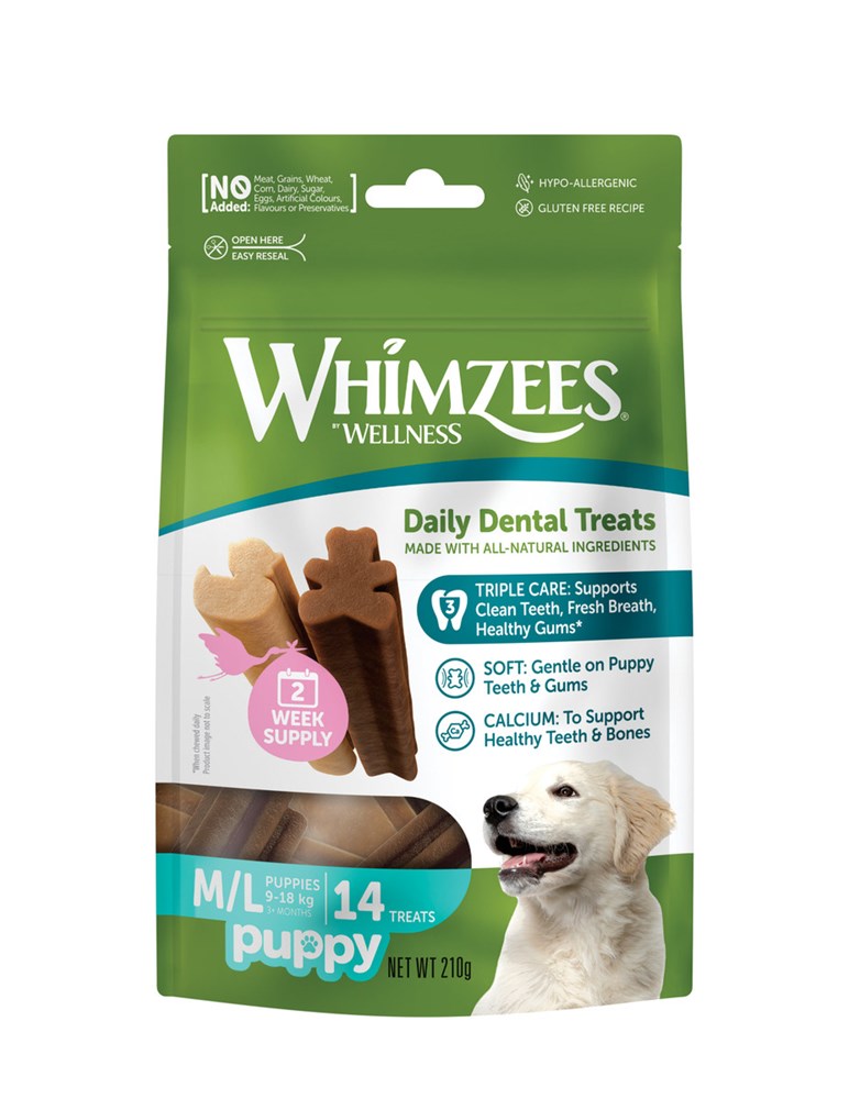 Whimzees Puppy Dental Chew Medium/Large 14 Pack