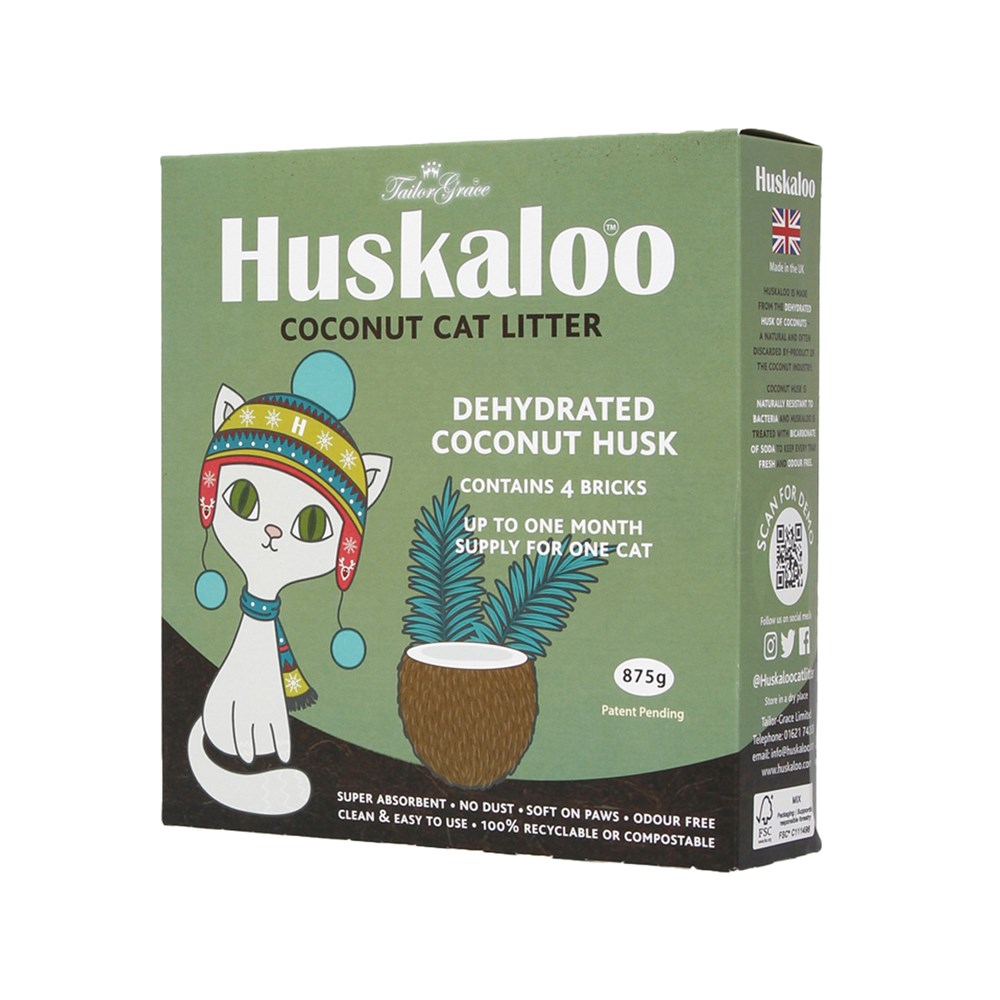 Huskaloo Coconut Cat Litter (4-Brick Pack) 850g x 1
