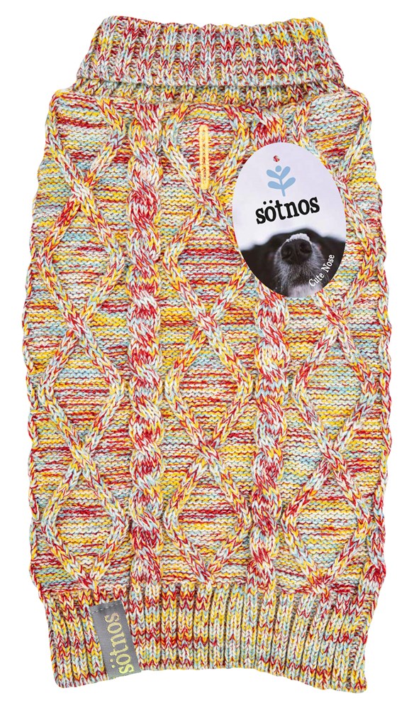 Multi Colour Cable Knit Jumper Extra Small