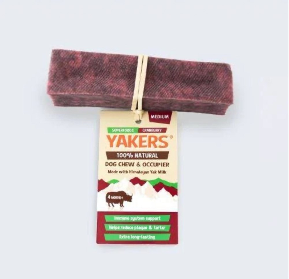 Yakers Cranberry Medium Dog Chew