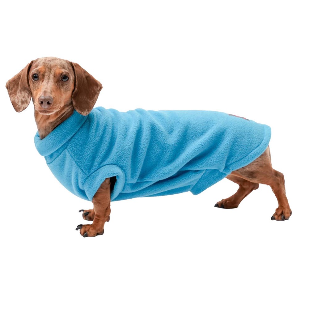 Firefoot Fleece Dachshund Jumper Blue - Medium/Large