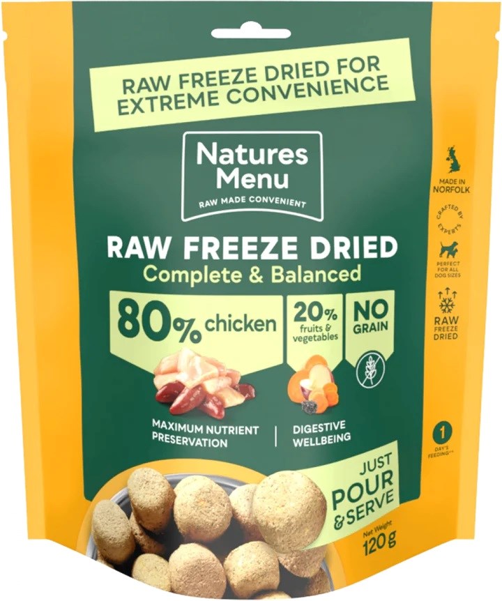 Natures Menu Complete and Balanced 80/20 Chicken Raw Freeze Dried 120g