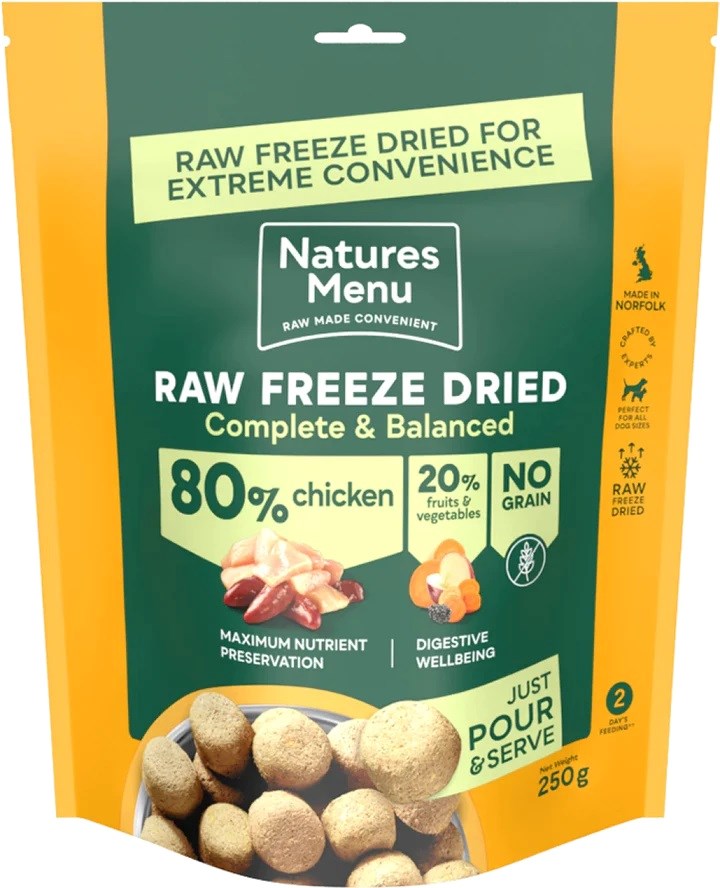 Natures Menu Complete and Balanced 80/20 Chicken Raw Freeze Dried 250g