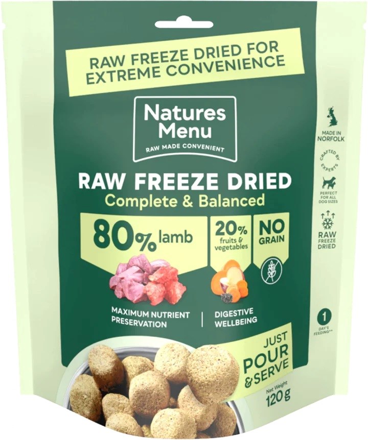 Natures Menu Complete and Balanced 80/20 Lamb Raw Freeze Dried 120g