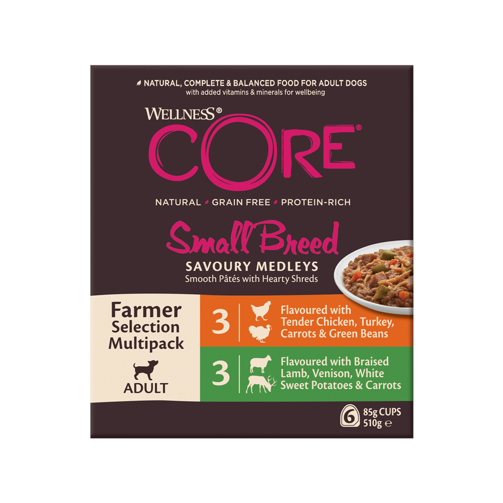 Wellness Core Small Breed Savory Medley Farmers Selection Multipack 6x85g