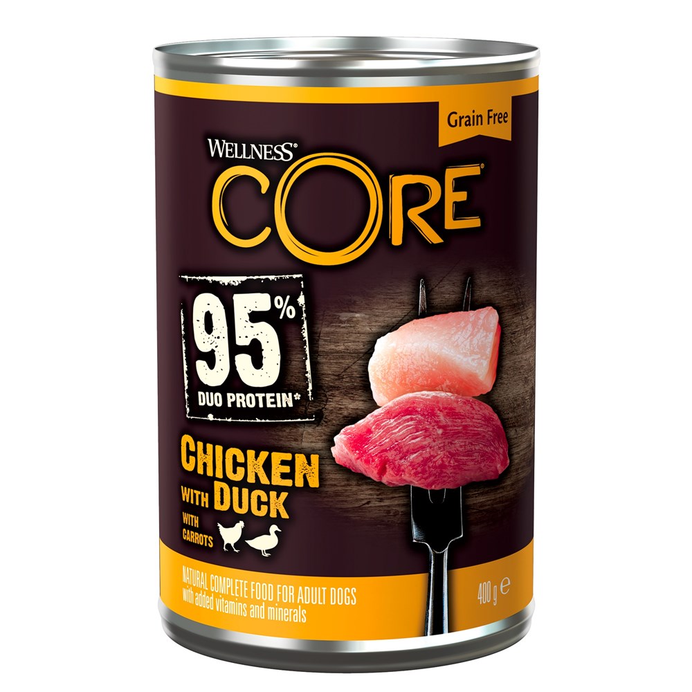 Wellness Core Can 95% Chicken and Duck with Carrots 400g