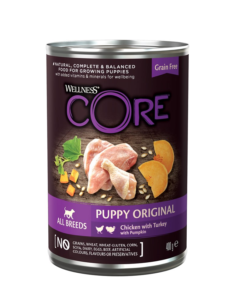 Wellness Core Can Puppy Turkey, Chicken and Pumpkin 400g
