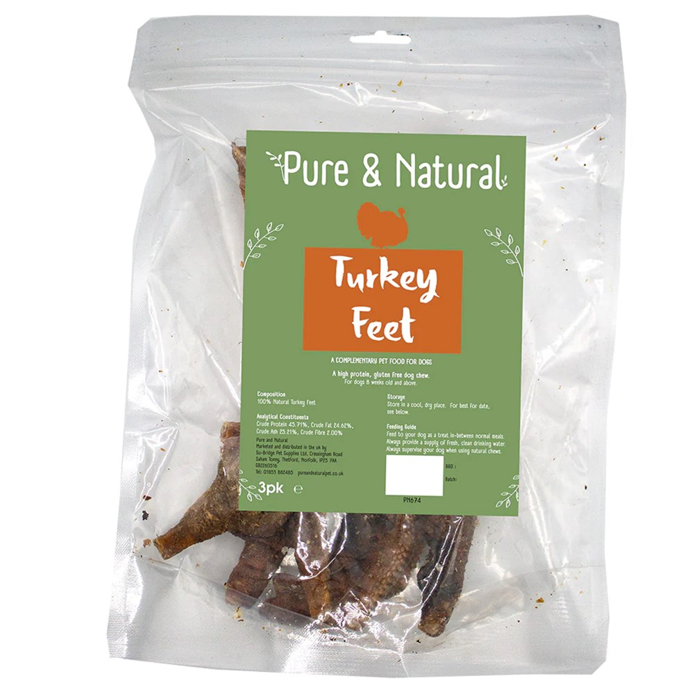 Pure & Natural Turkey Feet 3pk