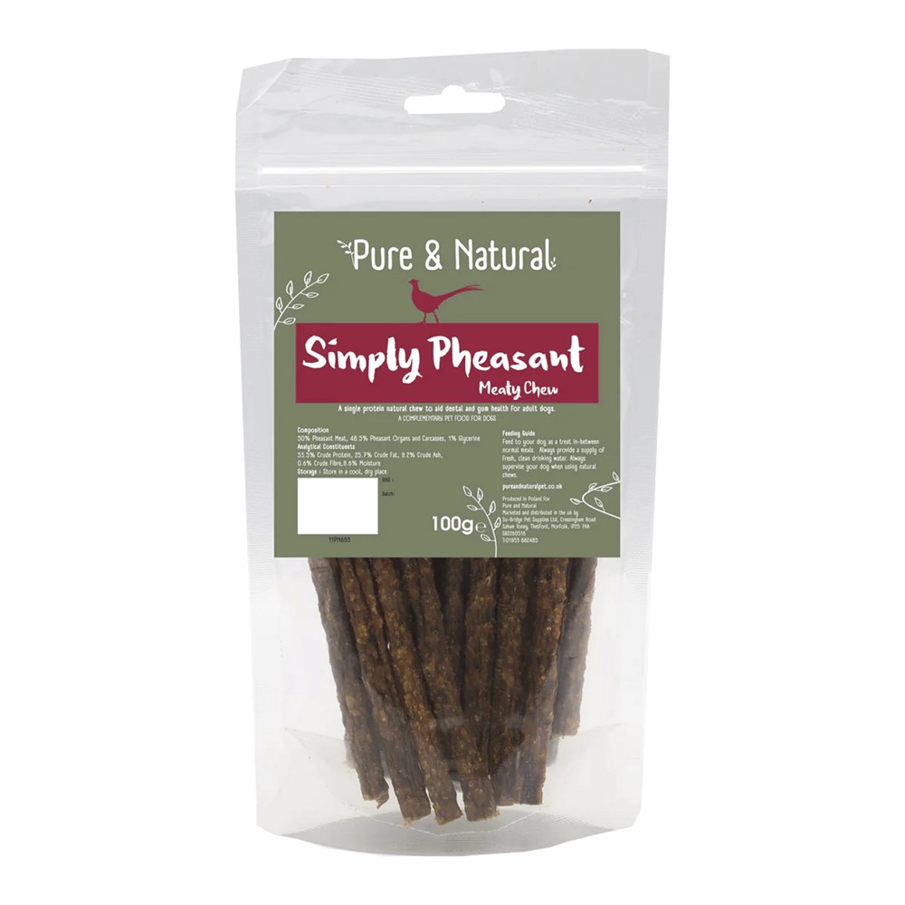 Pure & Natural Meat Sticks Pheasant 100gm
