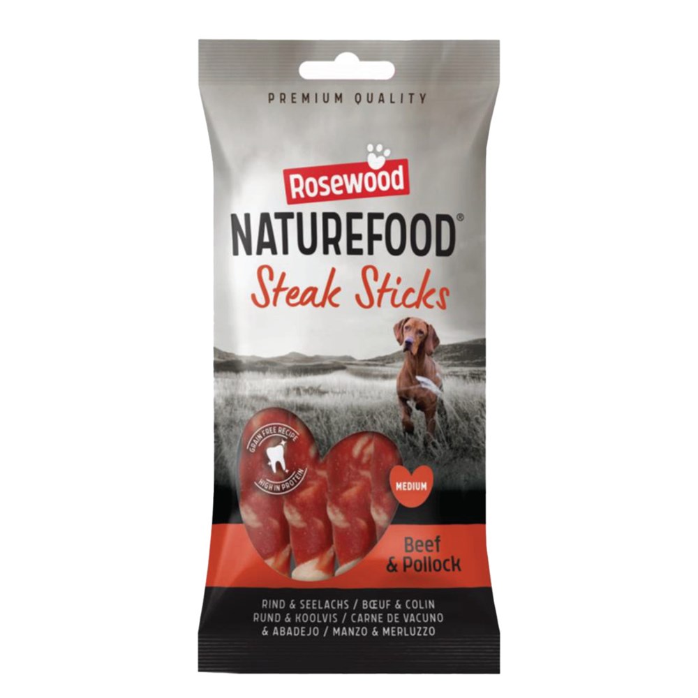 Naturefood Medium Steak Sticks Beef 4 piece