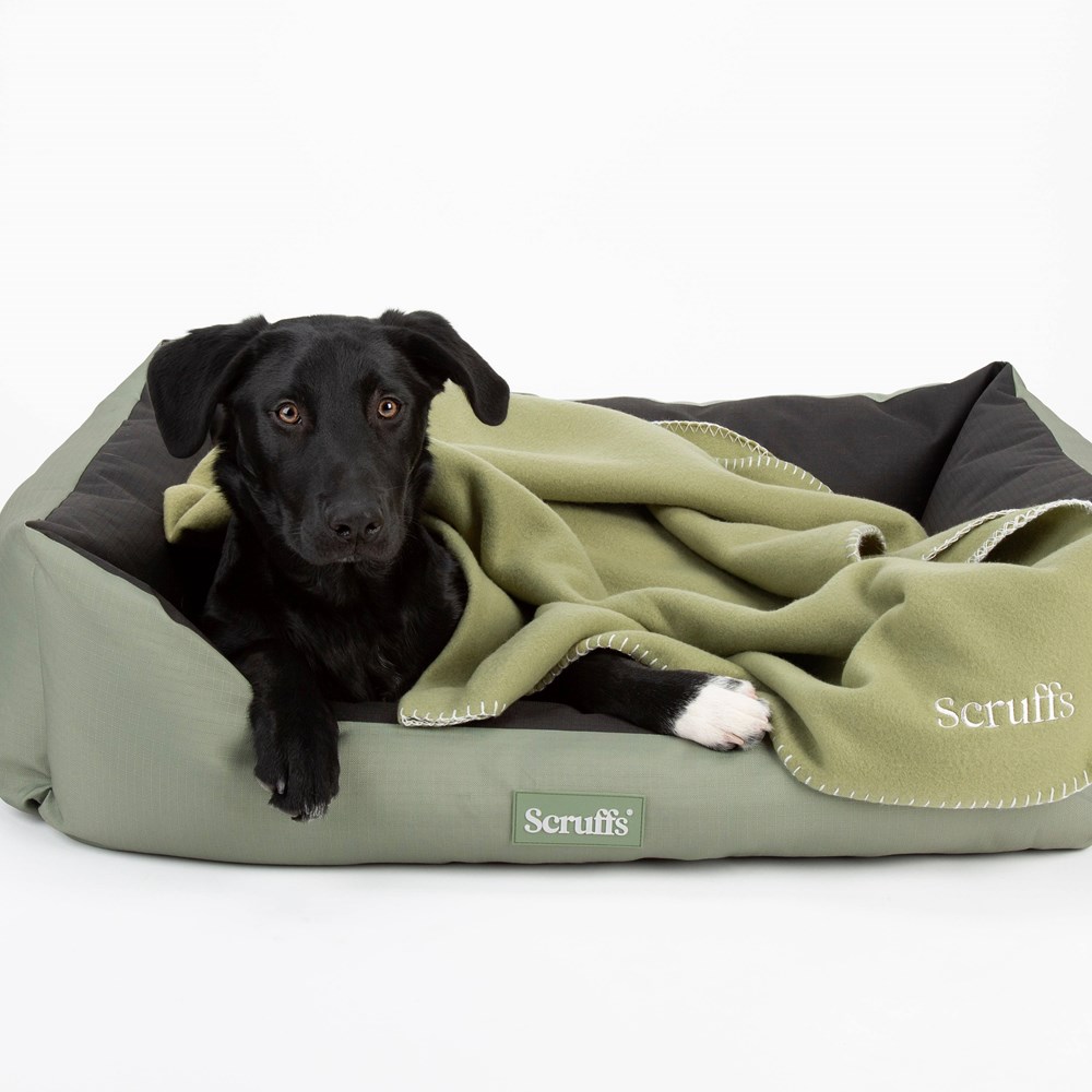 SCRUFFS EXPEDITION BOX BED KHAKI GREEN M