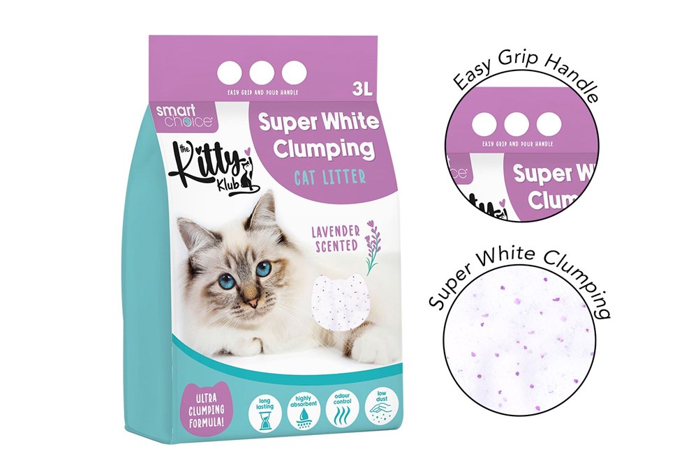 Smart Choice White Clumping Cat Litter 3l Lavender Scented