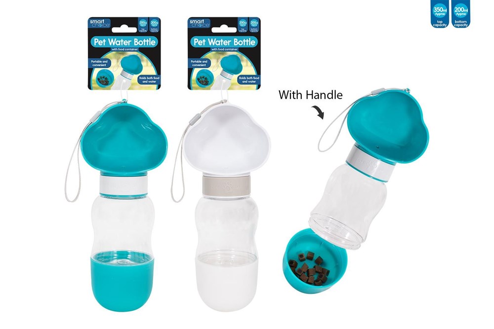 Smart Choice Water & Food 2 In 1 Pet Bottle 2 Colours