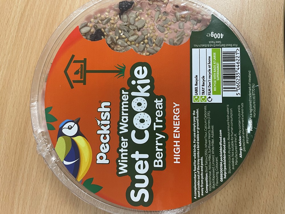 Peckish Winter Warmer Berry Suet Cookie 400g