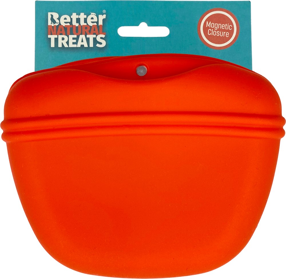 Treat pouch with magnetic closure