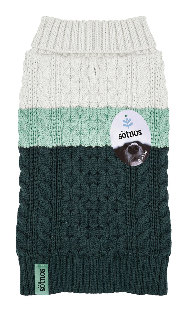 Sotnos Colour Block Aqua Sweater XS - 18cm