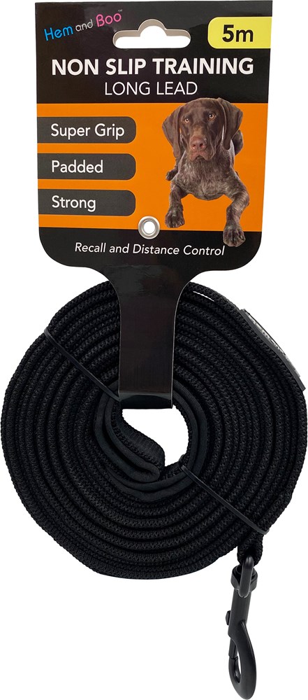Training Lead Rubber Grip Black 5m