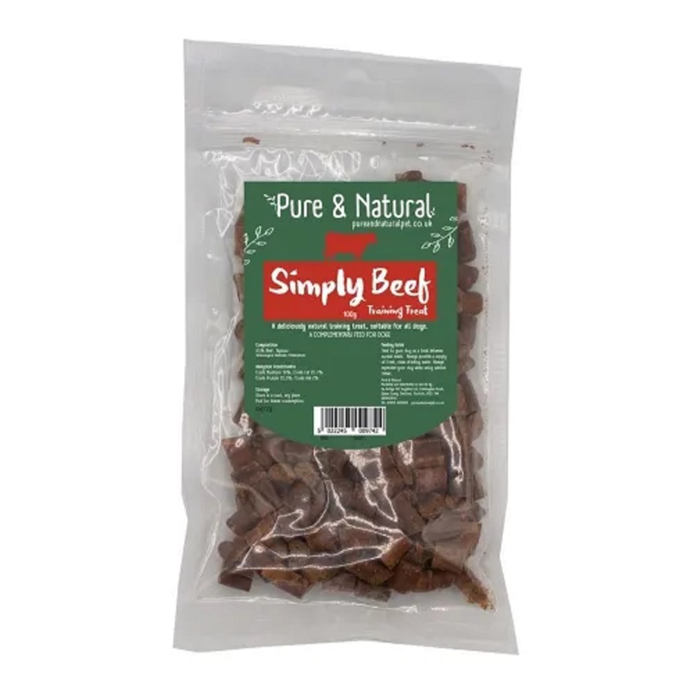 Pure & Natural Simply Meaty Training Treats Beef 100g