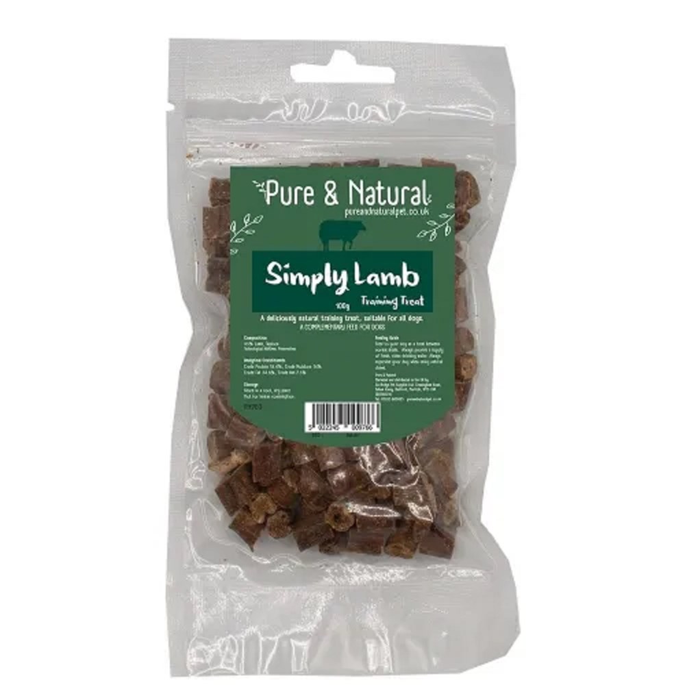 Pure & Natural Simply Meaty Training Treats Lamb 100g