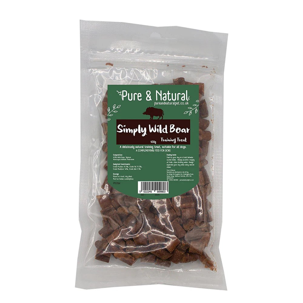 Pure & Natural Simply Meaty Training Treats Wild Boar 100g