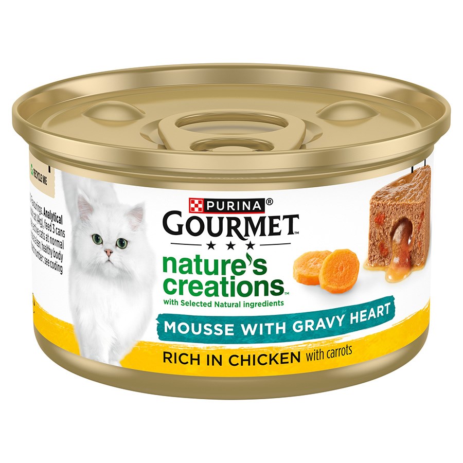 Gourmet Natures Creations Gravy Heart Mousse Chicken & Carrot 85g