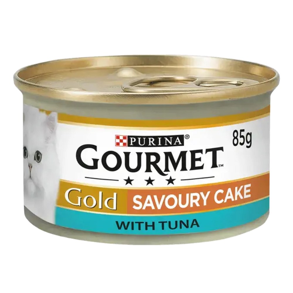 Gourmet Gold Tinned Cat Food Savoury Cake Tuna 85g