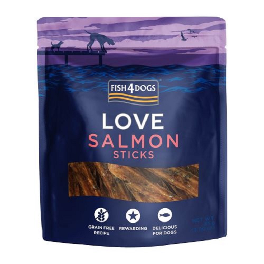 Fish4Dogs Love Salmon Sticks 85g