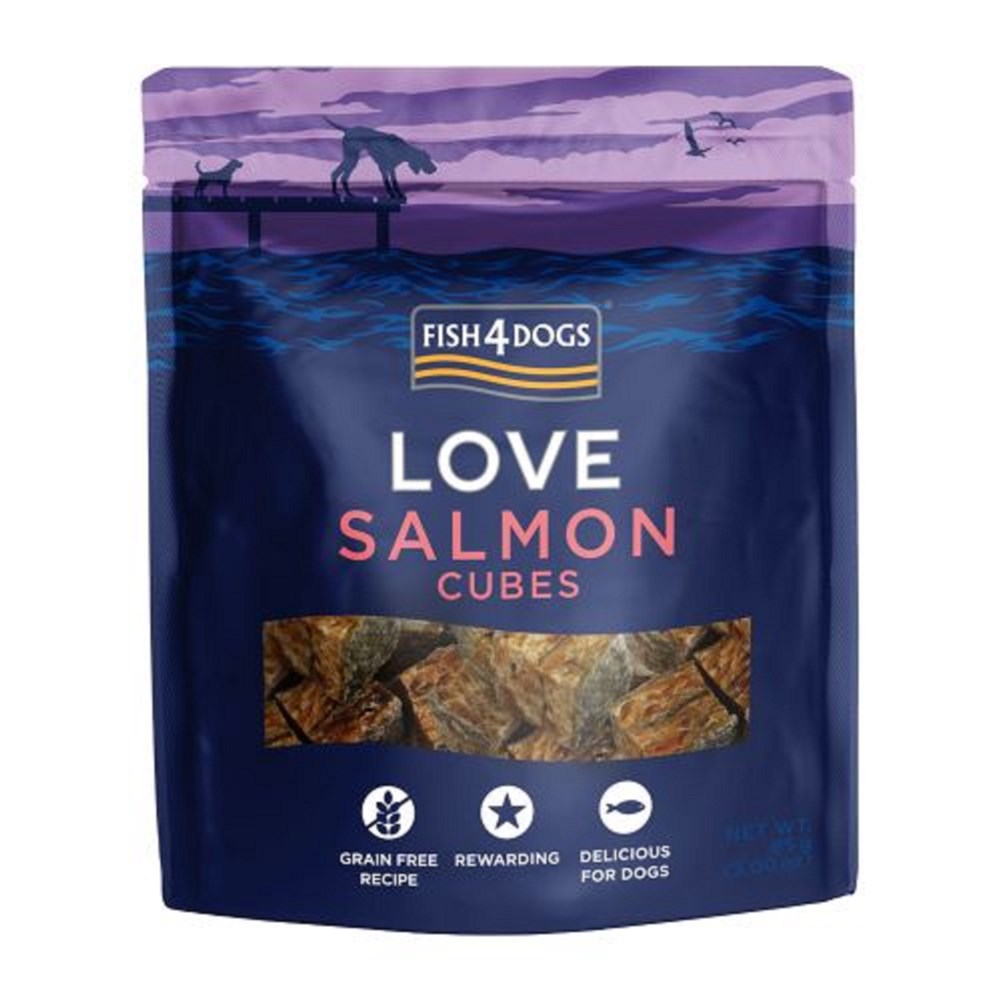 Fish4Dogs Love Salmon Cubes 85g